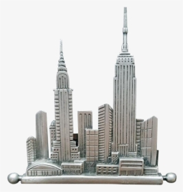 New York City Nyc Skyline Brooch With The Empire State - Tower Block, HD Png Download, Transparent PNG