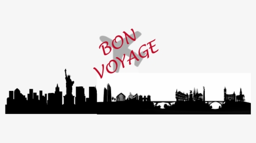 Transparent New York City Skyline Silhouette Png - Nyc Bon Voyage New York, Png Download, Transparent PNG