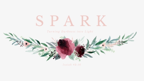 Spark Logo Png - Watercolor Flower Banner Png, Transparent Png, Transparent PNG