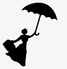 Silhouette Film - Mary Poppins Silhouette Png, Transparent Png, Transparent PNG