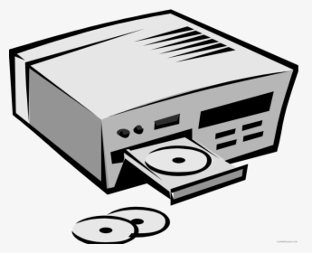 Computer Dvd Player Tools Free Black White Clipart - Dvd Player Clipart Png, Transparent Png, Transparent PNG