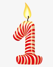 Birthday Clip Art - 1st Birthday Candle Png, Transparent Png, Transparent PNG