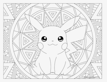 Pikachu Coloring Page - Desenho Para Colorir Pikachu Transparent