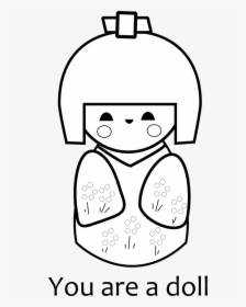 Japanese Doll Coloring Pages, HD Png Download, Transparent PNG