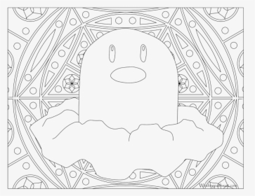 Adult Pokemon Coloring Page Diglett - Pokemon Card Drawing Mewtwo, HD Png Download, Transparent PNG
