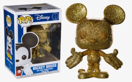 Mickey Mouse Gold Diamond Glitter Us Exclusive Pop - Funko Pop Mickey Mouse Gold, HD Png Download, Transparent PNG