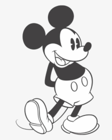 Black And White Disney - Black And White Mickey Mouse Transparent Background, HD Png Download, Transparent PNG