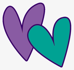 Purple And Blue Heart Clip Art - Cute Heart Clipart Png, Transparent Png, Transparent PNG