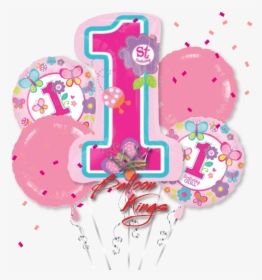 1st Birthday Sweet Girl Bouquet Balloon Kings - 1st Birthday Images For Girl, HD Png Download, Transparent PNG