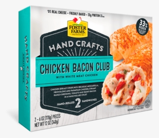 Chicken Bacon Club Hand Crafts Sandwich - Foster Farms Chicken Garlic, HD Png Download, Transparent PNG