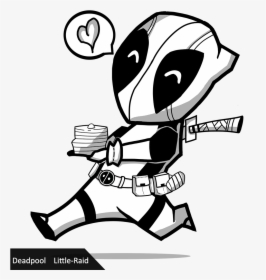 Transparent Deadpool Clipart - Deadpool Black And White, HD Png Download, Transparent PNG