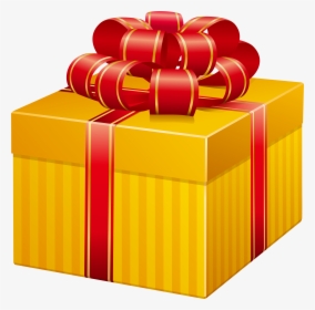 Transparent Present Emoji Png - Yellow Gift Box Png, Png Download, Transparent PNG