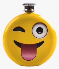Front View Of Emoji Flask - Smiley, HD Png Download, Transparent PNG