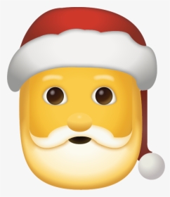 Christmas Emoji Png - Santa Claus Emoji Png, Transparent Png, Transparent PNG