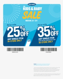 Click Here To Get 25% Off A Single Item At Old Navy, - Old Navy Coupon, HD Png Download, Transparent PNG