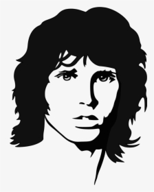 Jim Morrison Black And White - Jim Morrison And Cat, HD Png Download, Transparent PNG
