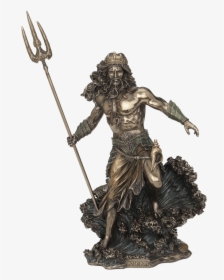 Bronze Poseidon With Trident Statue - Poseidon Statues, HD Png Download, Transparent PNG
