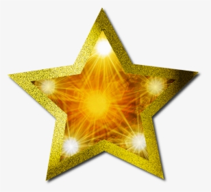 Star - Gold Christmas Star Png, Transparent Png, Transparent PNG