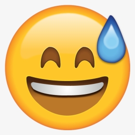 Emoji Transparent Download Smiling With Sweat Emoji - Covent Garden, HD Png Download, Transparent PNG