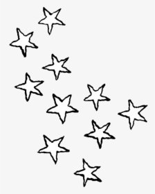 #stars #galaxy #aesthetic #blackandwhite #png #art - Transparent Drawn Stars Png, Png Download, Transparent PNG