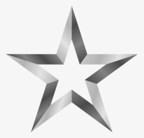 Silver Star Png Image Concave, Silver Stars, Stars - Clear Background Png Star, Transparent Png, Transparent PNG