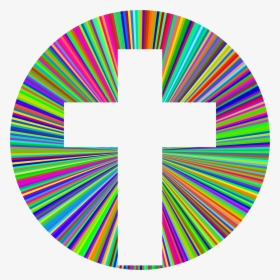 Cross Picture Clipart Prismatic Cross Halo Png - Colorful Cross Clip Art, Transparent Png, Transparent PNG