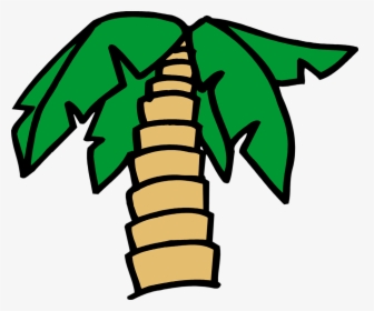 Orange Clipart Palm Tree Transparent Cartoon Palm Tree - Palm Tree Cartoon Image Transparent, HD Png Download, Transparent PNG