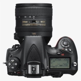 Nikon D810 Slr Camera Top View Transparent Png Image - Camera From Top Png, Png Download, Transparent PNG