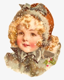 Girl Christmas Snow Image - Maud Humphrey, HD Png Download, Transparent PNG