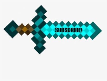 Sword Subscribe Game Master Template Video Minecraft - Minecraft Diamond Sword Blade, HD Png Download, Transparent PNG