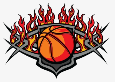Transparent Flaming Basketball Png - Basketball Ball Logo Design, Png Download, Transparent PNG