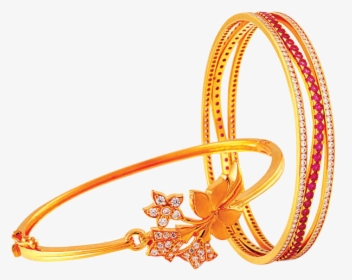 Gold Bangle With Diamond - Bangle, HD Png Download, Transparent PNG