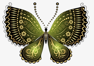 Beautiful Green Decorative Butterfly - Beautiful Butterfly Images Png, Transparent Png, Transparent PNG