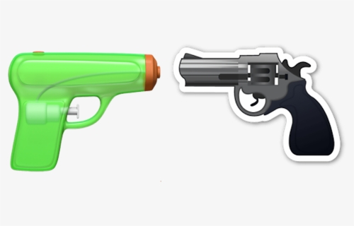 Pistol Vs Gun - Gun Emoji Transparent Background, HD Png Download, Transparent PNG