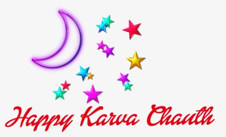 Happy Karva Chauth 2019 Png Photo Background - Transparent Colorful Stars Png, Png Download, Transparent PNG