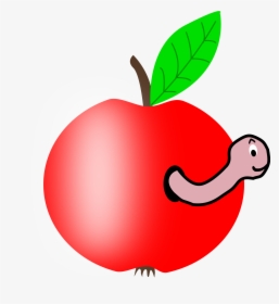 Worm In Apple - Apple With A Worm, HD Png Download, Transparent PNG