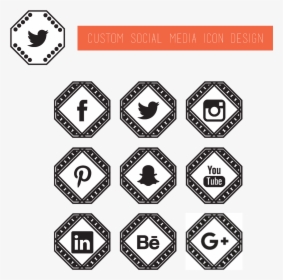 Custom Social Media Icons , Png Download - Sign, Transparent Png, Transparent PNG