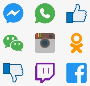 Social Media Icons - Facebook Messenger, HD Png Download, Transparent PNG