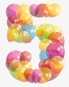 Number 5 Balloons Png , Png Download - Transparent Number Balloons Png, Png Download, Transparent PNG