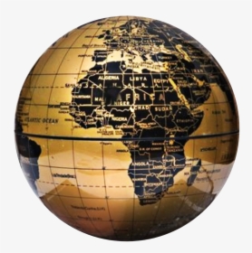 Gold Globe Png - Black Gold Earth Logo, Transparent Png, Transparent PNG