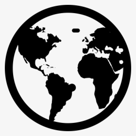 Globe Black And White Png - Earth Icon Free Png, Transparent Png, Transparent PNG