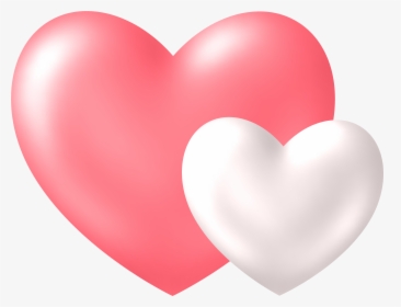 Transparent Png Heart - Two Pink Hearts Png, Png Download, Transparent PNG