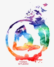 Watercolor Yoga Png, Transparent Png, Transparent PNG