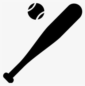 It S An Image Of A Baseball And Bat - Black Bat Baseball Clipart, HD Png Download, Transparent PNG