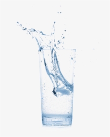 Water Glass Splash Transparent Image - Water Splashing In Glass, HD Png Download, Transparent PNG