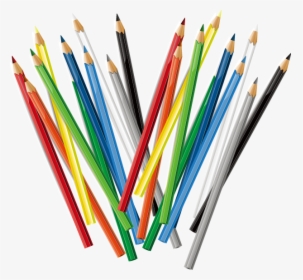 Colored Pencils Pattern - Color Pencil Png, Transparent Png, Transparent PNG