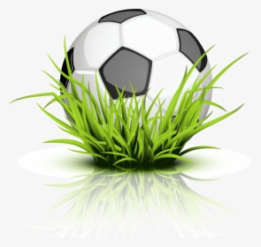 Soccer Ball Grass Transparent - Soccer Ball With Grass Png, Png Download, Transparent PNG
