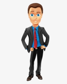Business Man Cartoon Character Illustration - Transparent Background Cartoon Man Png, Png Download, Transparent PNG