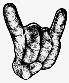 Rock Music Png - Drawing Of A Hand Punch, Transparent Png, Transparent PNG