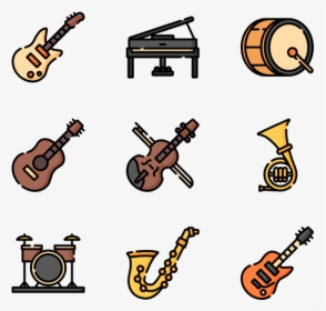 Music Instruments - Music Instruments Cartoon Png, Transparent Png, Transparent PNG